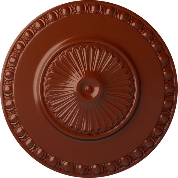 Ekena Millwork Lyon Ceiling Medallion (Fits Canopies up to 3 5/8"), Hand-Painted Firebrick, 23 1/2"OD x 3 1/4"P CM23LYFIF - main